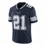 Custom American Football Jersey navy blue with silver number and professional team design