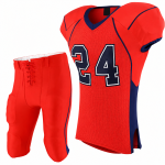 Custom Red American Football Jersey & Pants Set