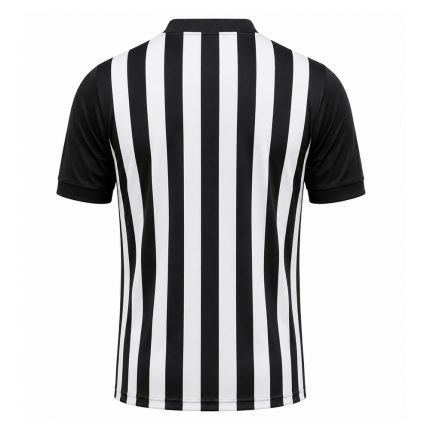 Custom Basketball Referee Jersey in black and white stripes with V-neck collar for men and women officials