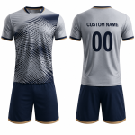 Custom football soccer uniform in digital print design with matching shorts