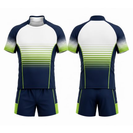 Custom Rugby Team Kit with performance jersey and matching shorts for clubs and teams
