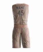 Custom youth and adult basketball uniform set in unique abstract design with shorts