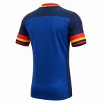 Rugby Match Jersey with short sleeves V-neck collar striped body and reinforced shoulder panels