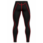 Black & Red Compression Pants | Custom Fitness & MMA Spats - Image 2