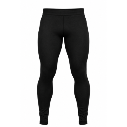 Solid black custom compression pants for fitness workouts and MMA spats base layer
