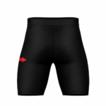 Black compression shorts custom oem manufacturer with flatlock stitching and elastic waistband