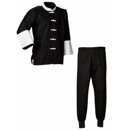 Custom Black White Kung Fu Uniform 100 Cotton Suit Manufacturer Pakistan for B2B Supply