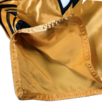 Custom Gold Muay Thai Shorts – Gold Satin Kickboxing Trunks - Image 2