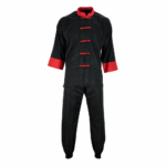 Custom Kung Fu Uniform Black and Red Suit for OEM B2B Wholesale Manufacturing