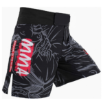 Custom no-gi grappling shorts with BJJ monkey sublimation graphic and side splits