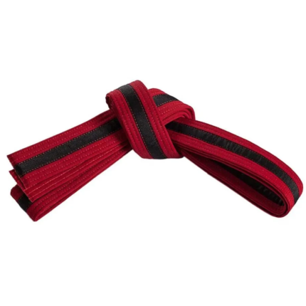 double wrap striped karate belt with 8 row stitching by Dravon Industries